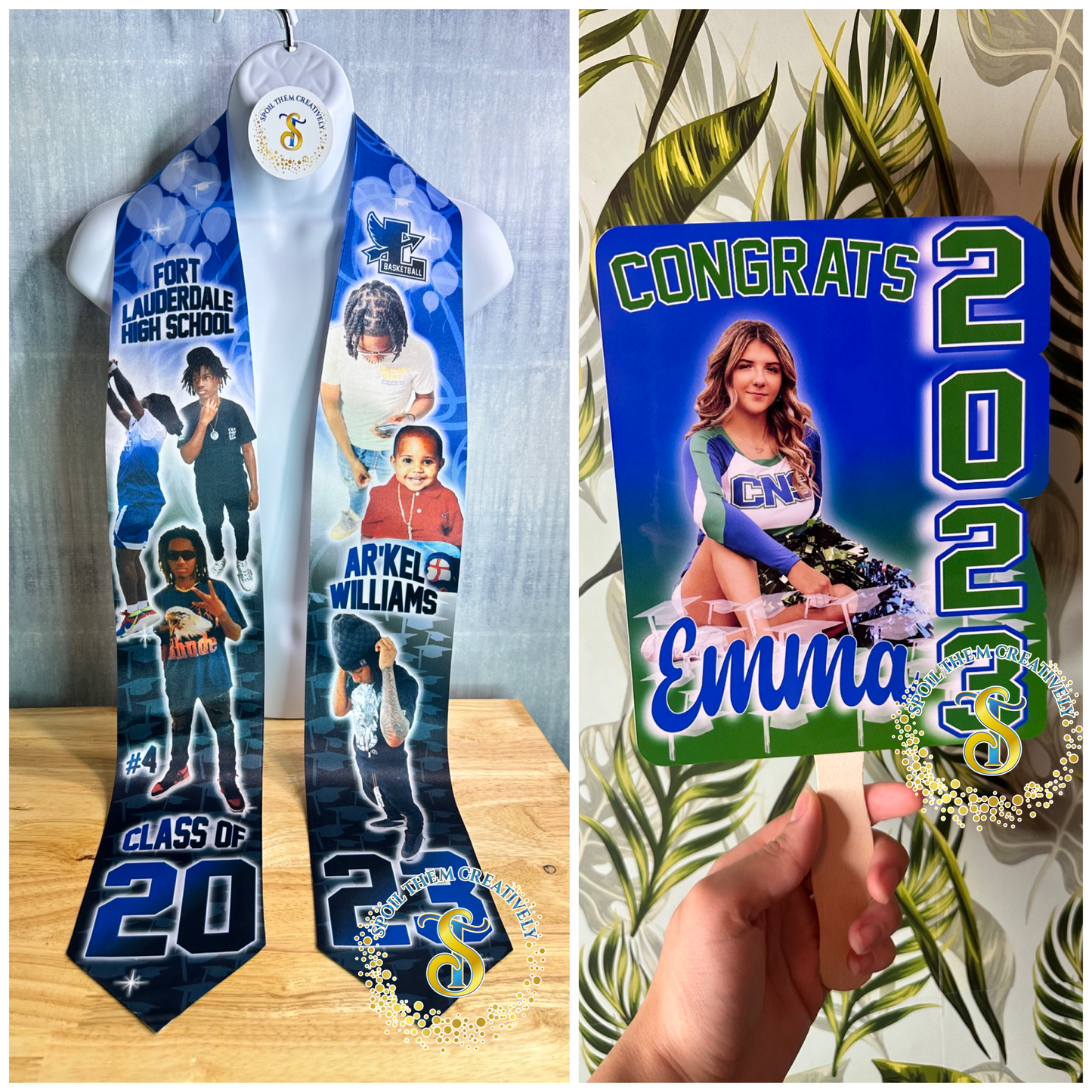 DAY 4: 1 Graduation Stole and 2 Grad Fans (Double Sided)