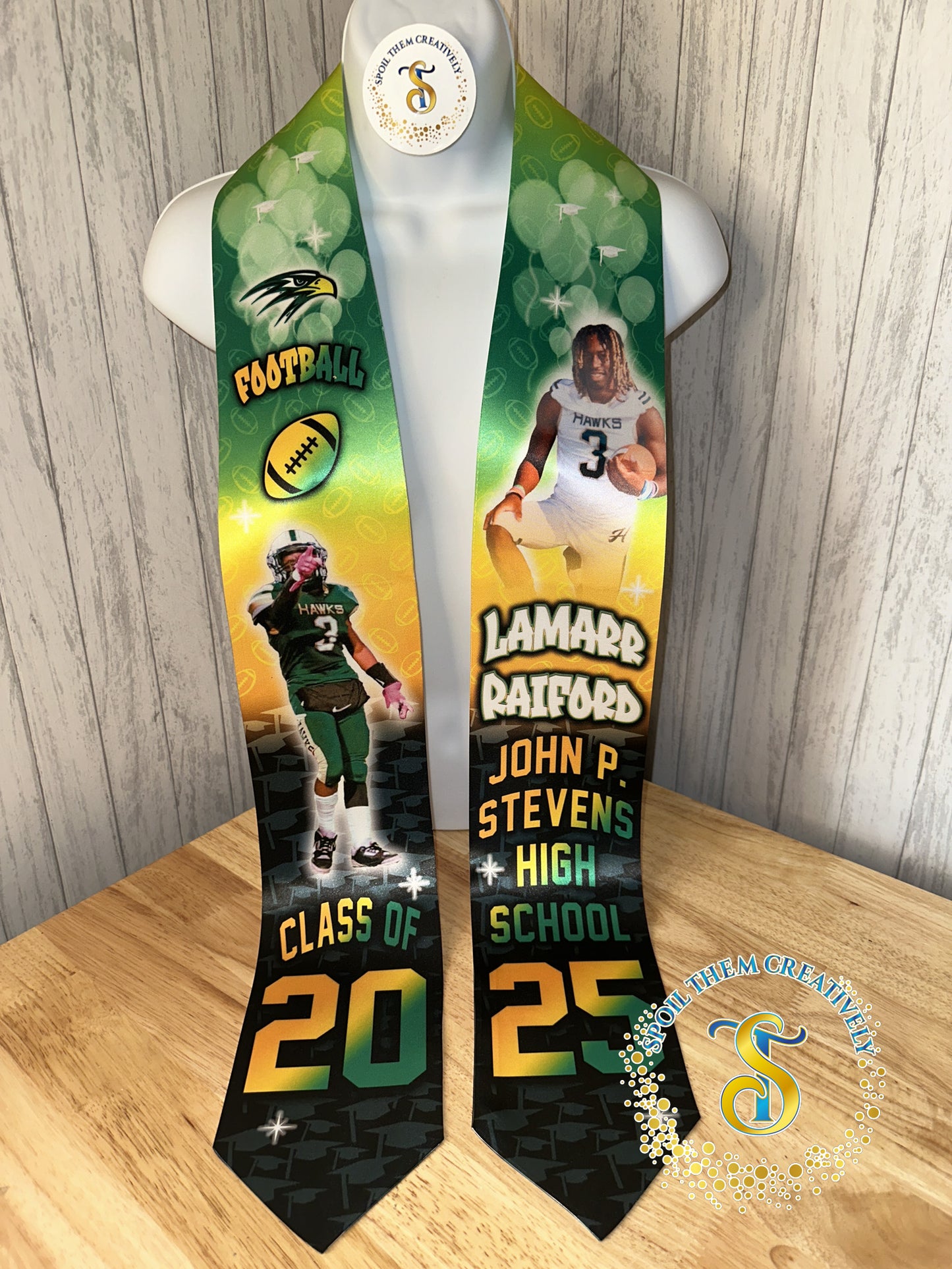 Graduation Stole with 2 Pictures
