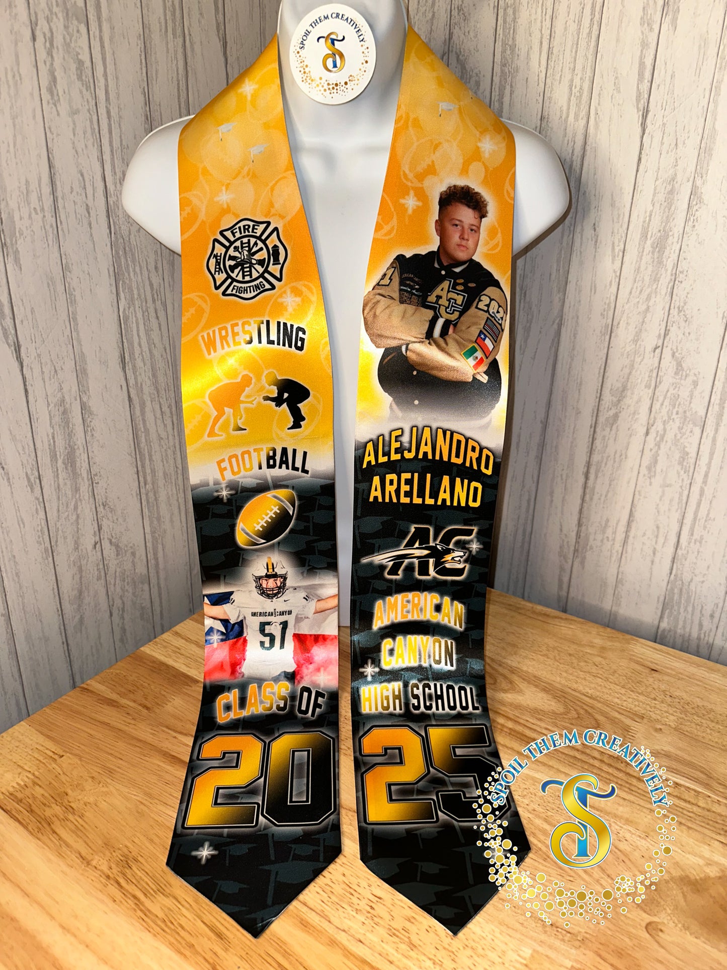 Graduation Stole with 2 Pictures