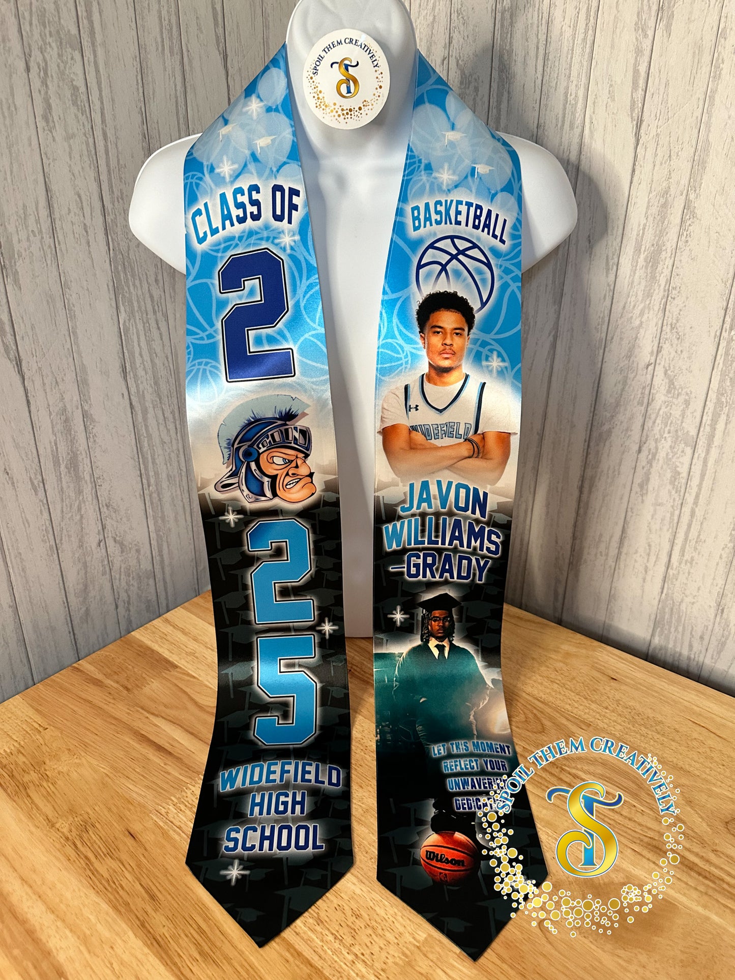 Graduation Stole with 2 Pictures