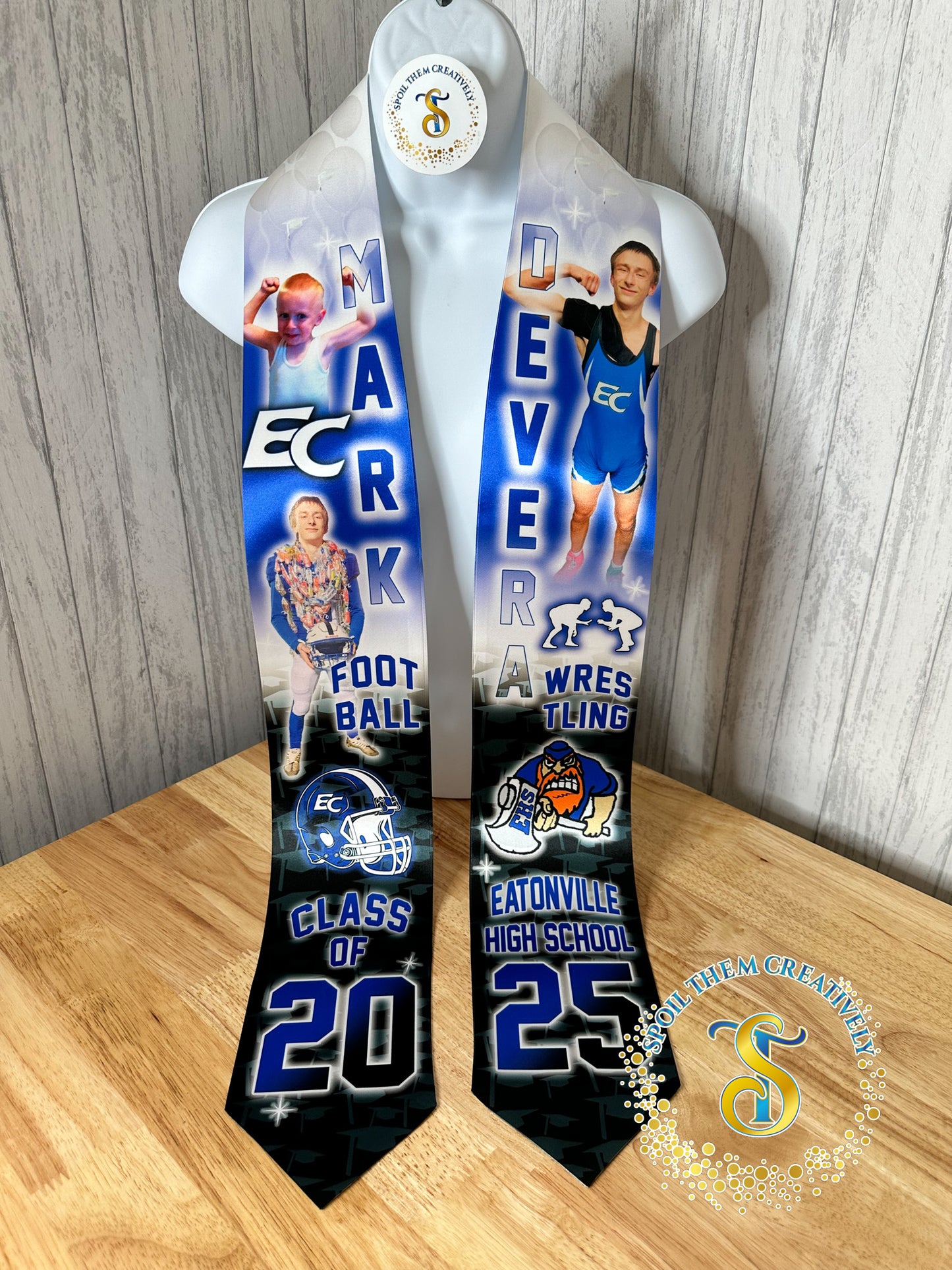 Graduation Stole with 3 Pictures
