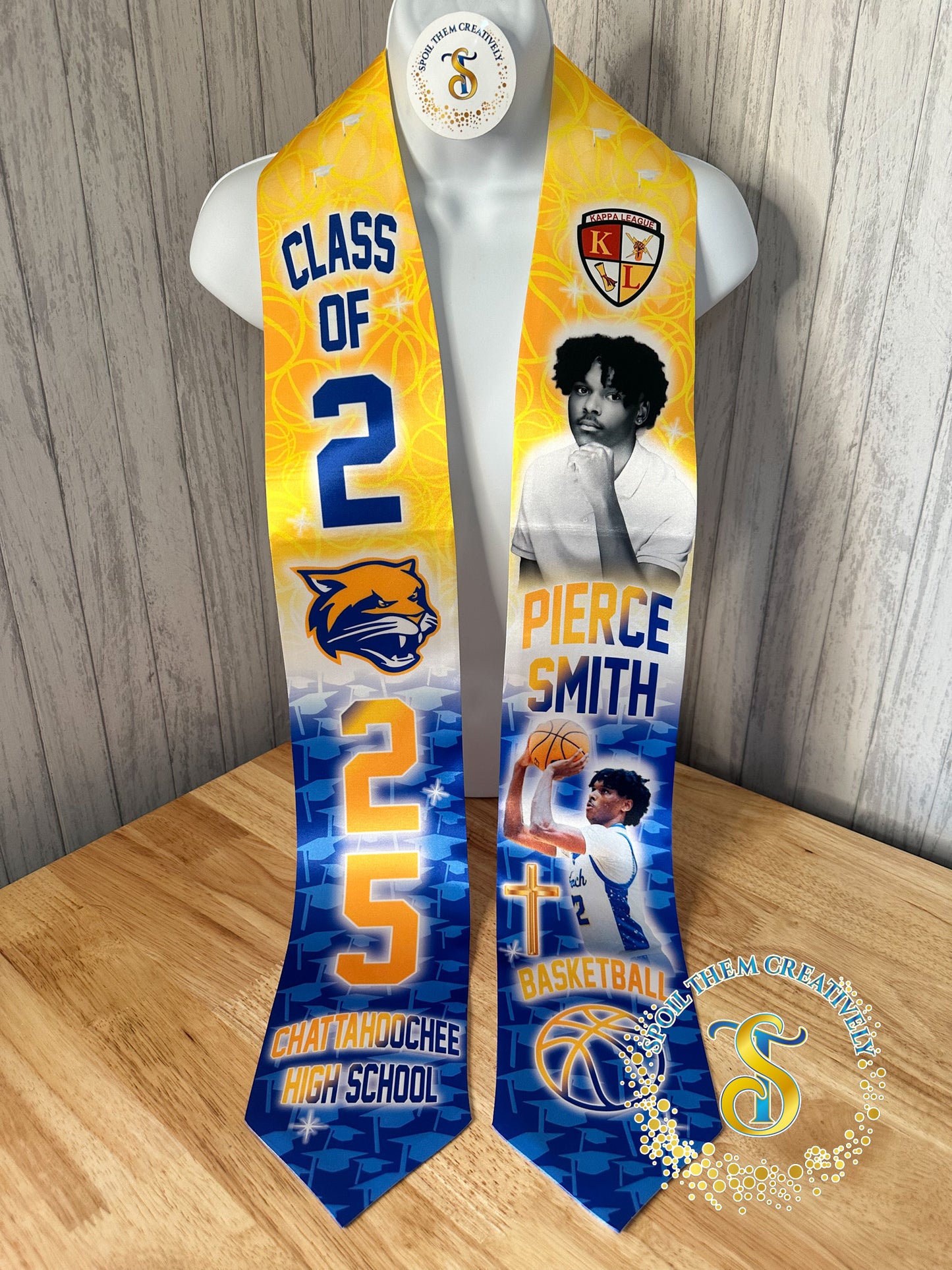Graduation Stole with 2 Pictures