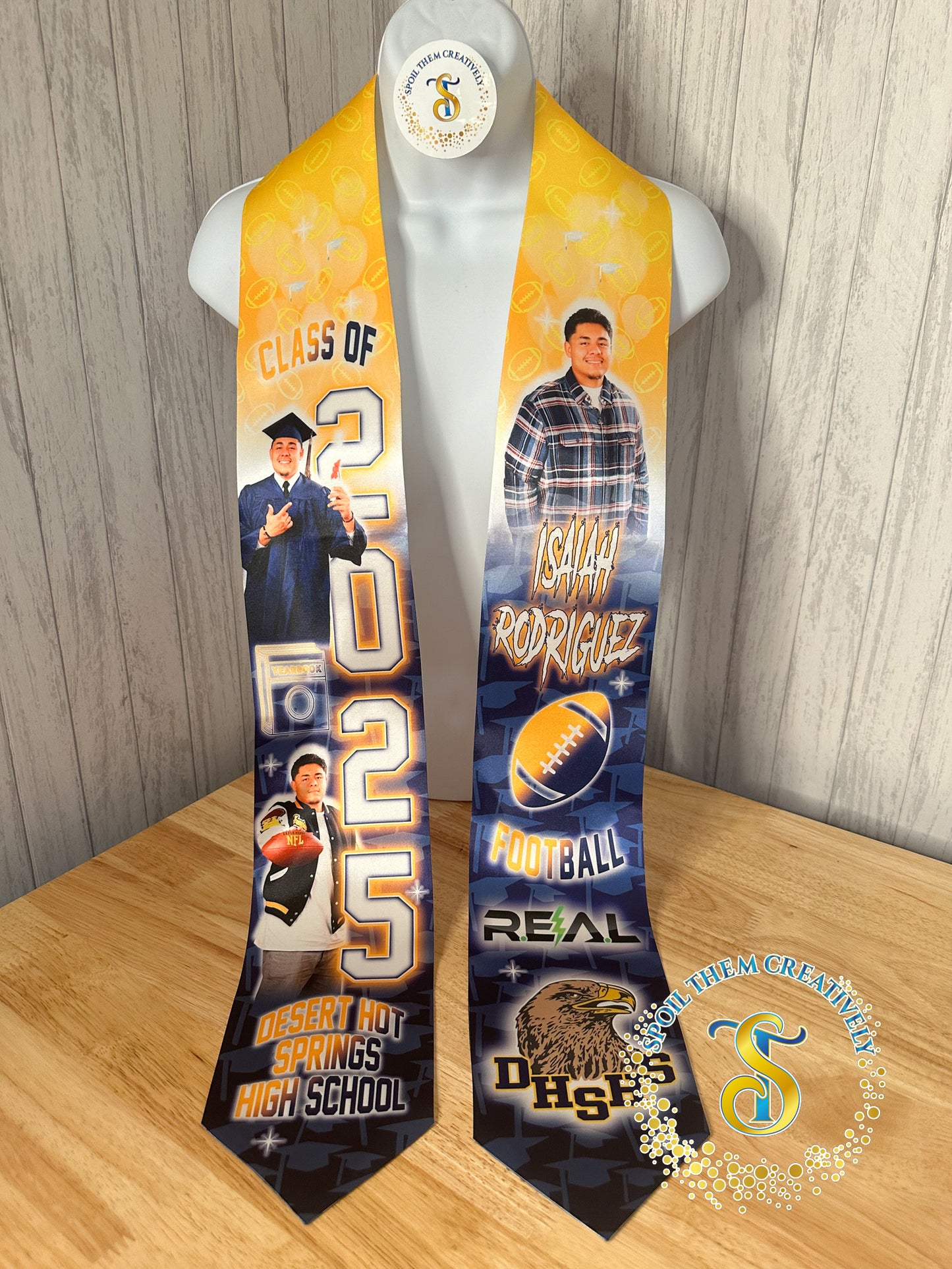 Graduation Stole with 3 Pictures