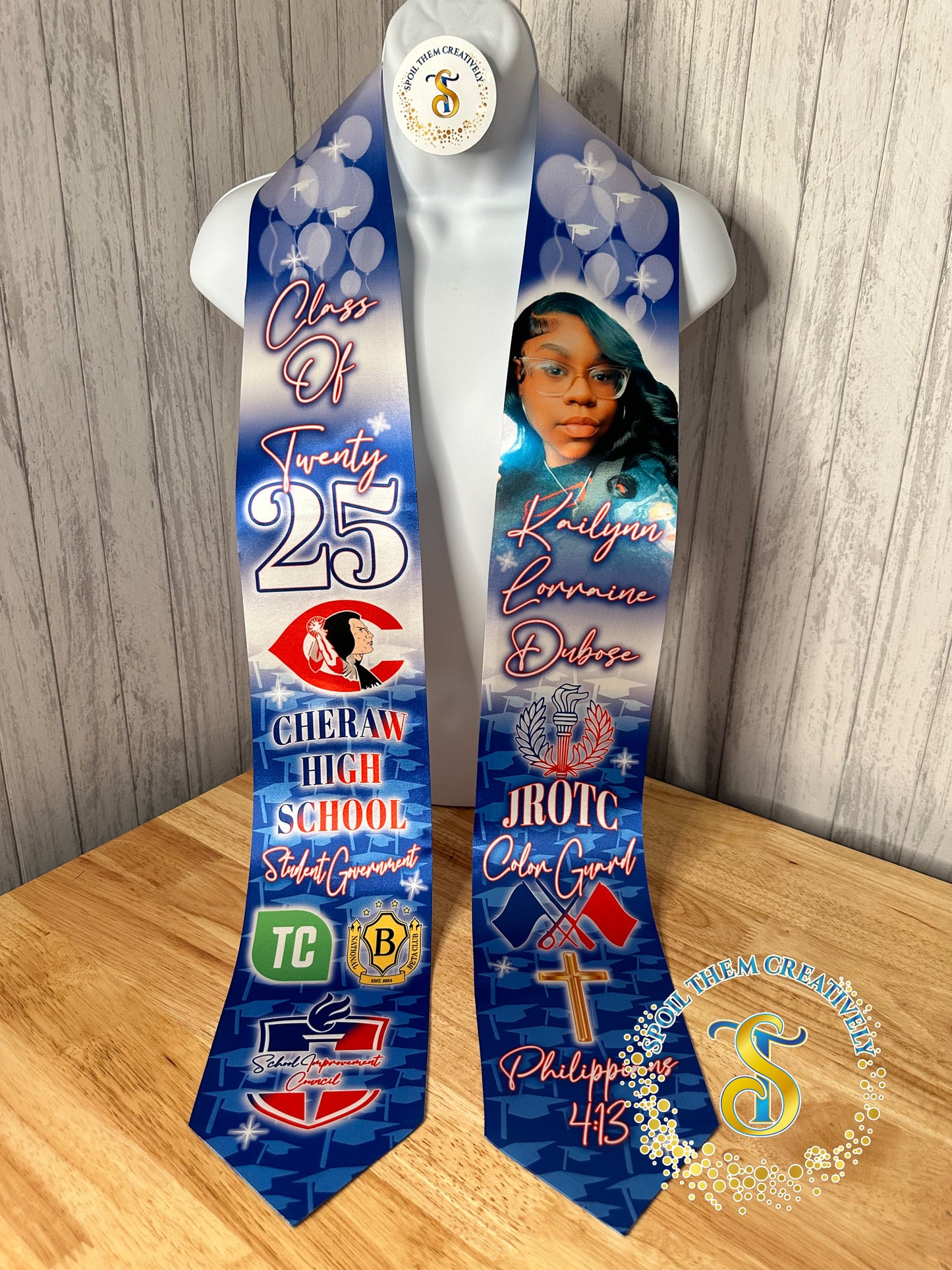 Graduation Stole with 1 Picture