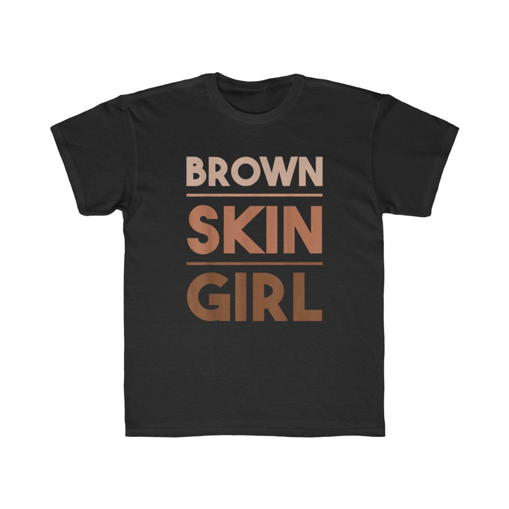 Brown Skin Girl Kids Regular Fit Tee