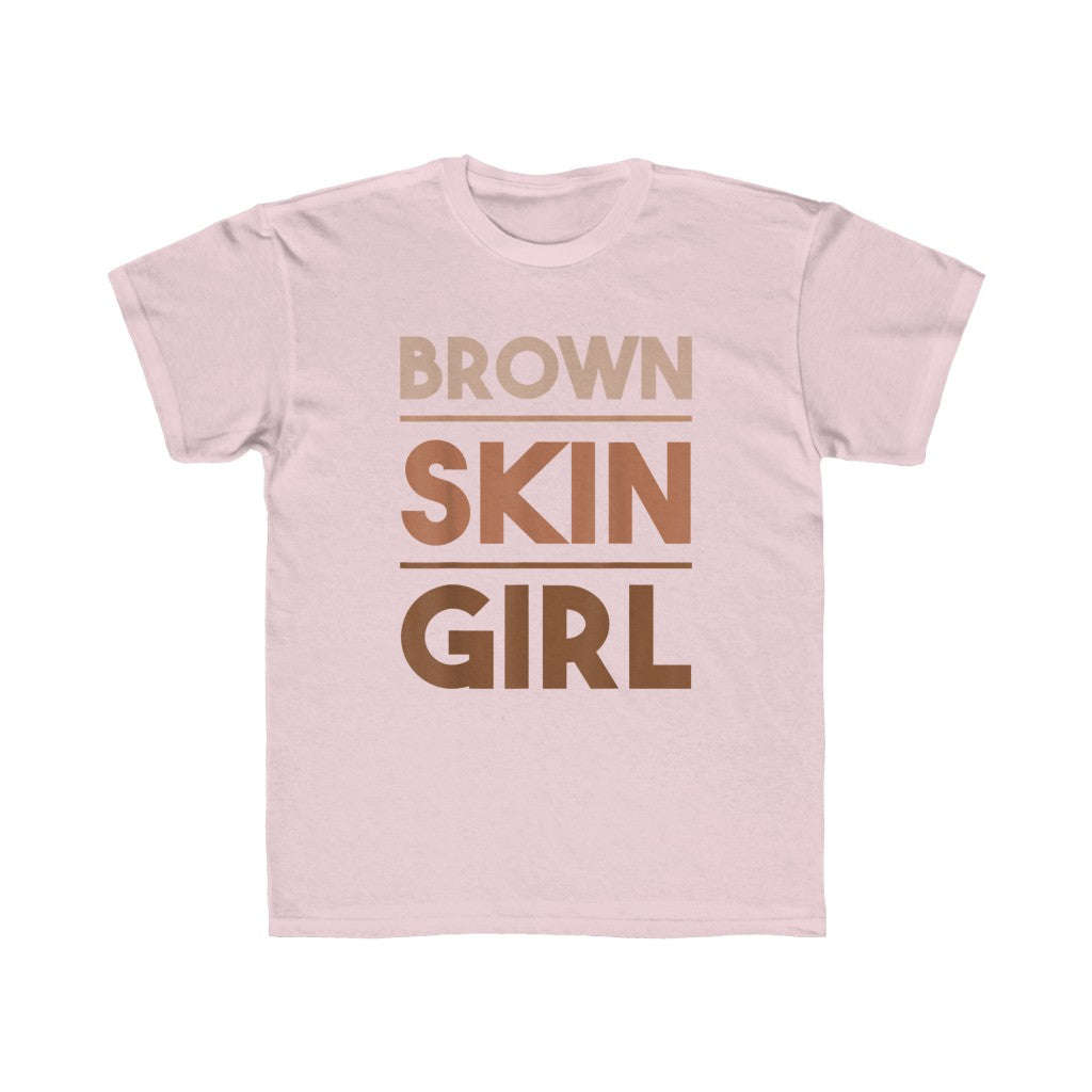 Brown Skin Girl Kids Regular Fit Tee