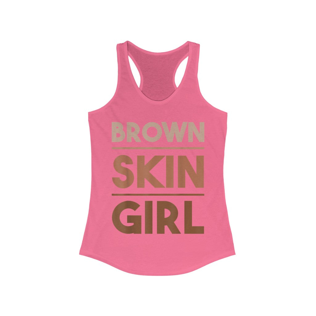 Brown Skin Girl Women's Racerback Tank Top