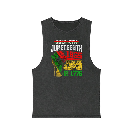 Juneteenth Unisex Stonewash Tank Top