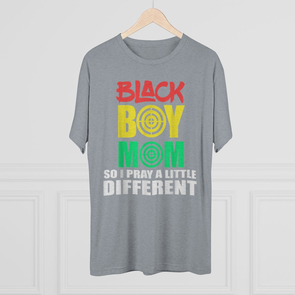 Black Boy Mom Unisex Tri-Blend Crew Tee