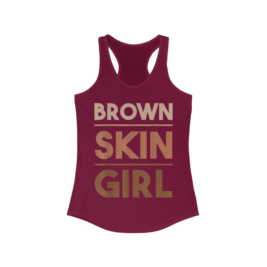 Brown Skin Girl Women's Racerback Tank Top