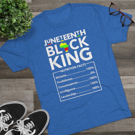 Juneteenth Black King Unisex Tri-Blend Crew Tee