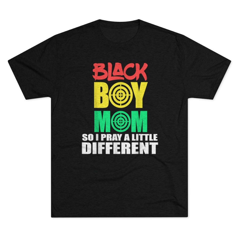 Black Boy Mom Unisex Tri-Blend Crew Tee