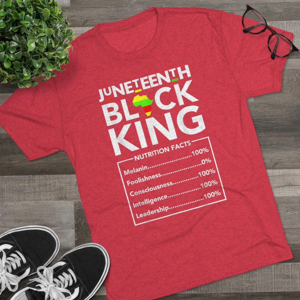 Juneteenth Black King Unisex Tri-Blend Crew Tee