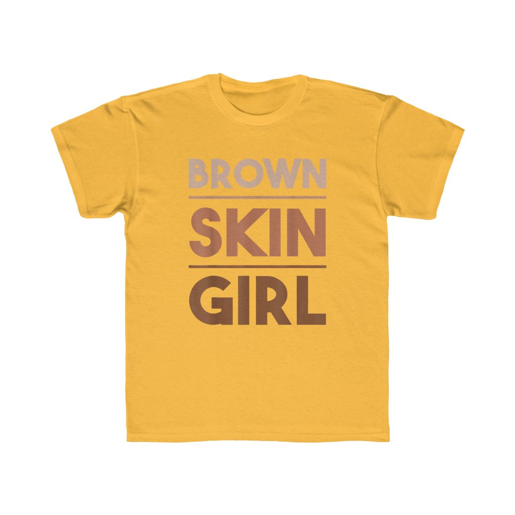 Brown Skin Girl Kids Regular Fit Tee