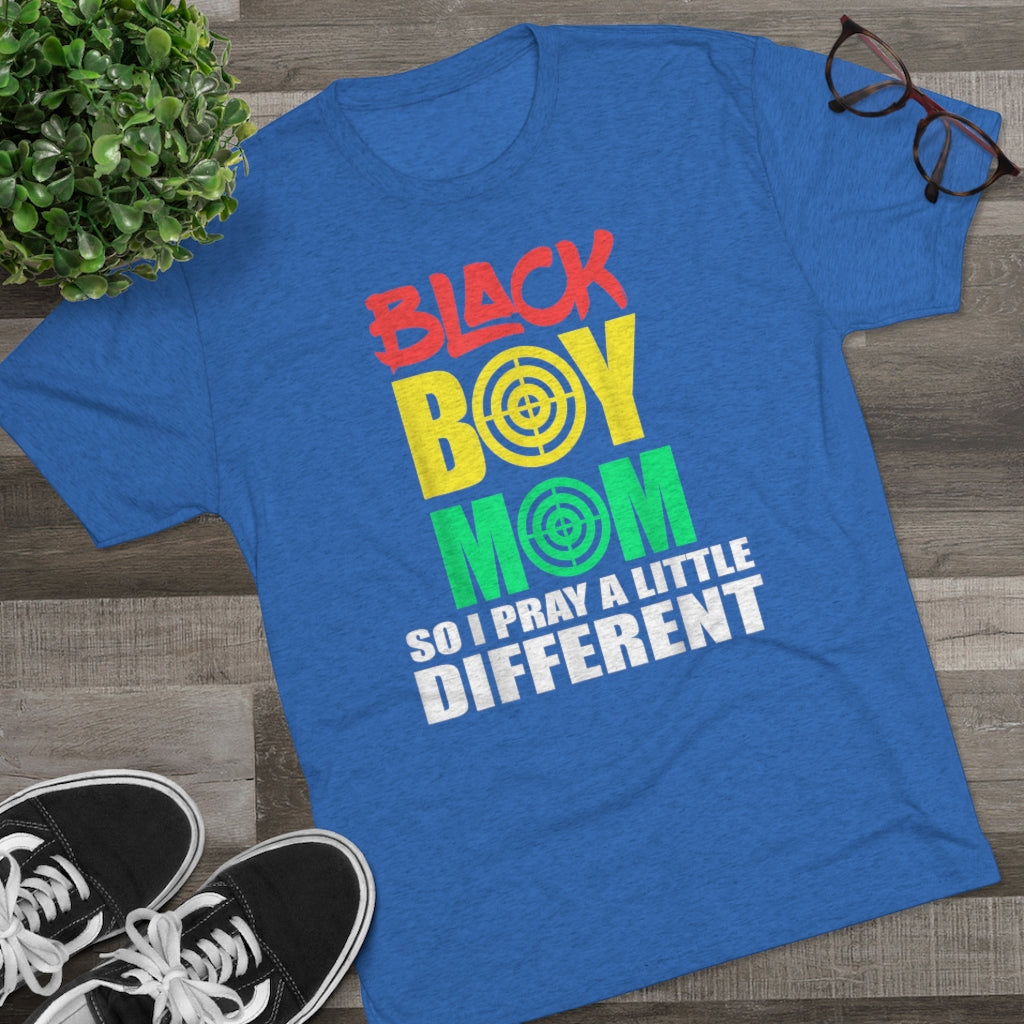 Black Boy Mom Unisex Tri-Blend Crew Tee