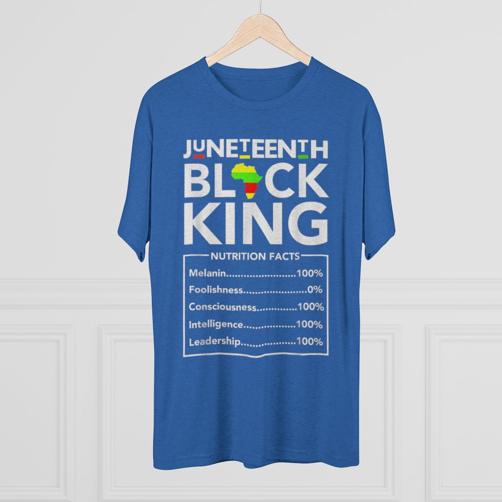 Juneteenth Black King Unisex Tri-Blend Crew Tee