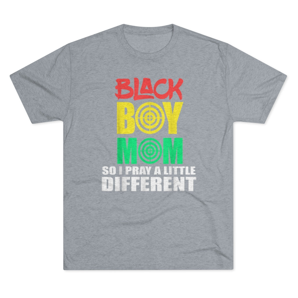Black Boy Mom Unisex Tri-Blend Crew Tee