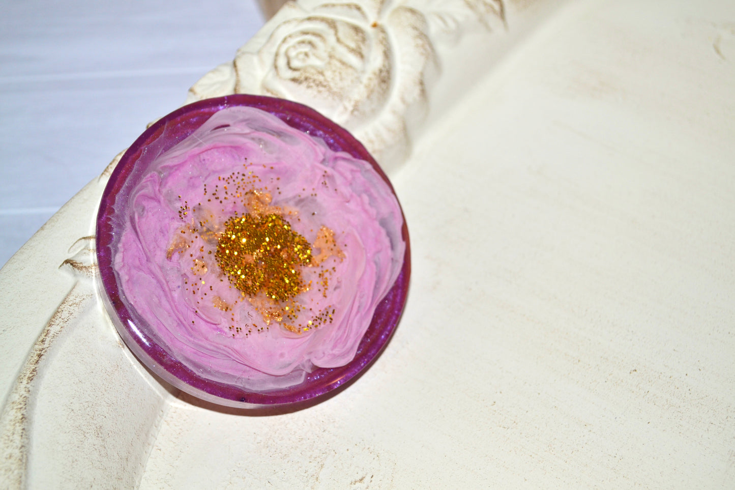 Purple and Gold Trinket Tray
