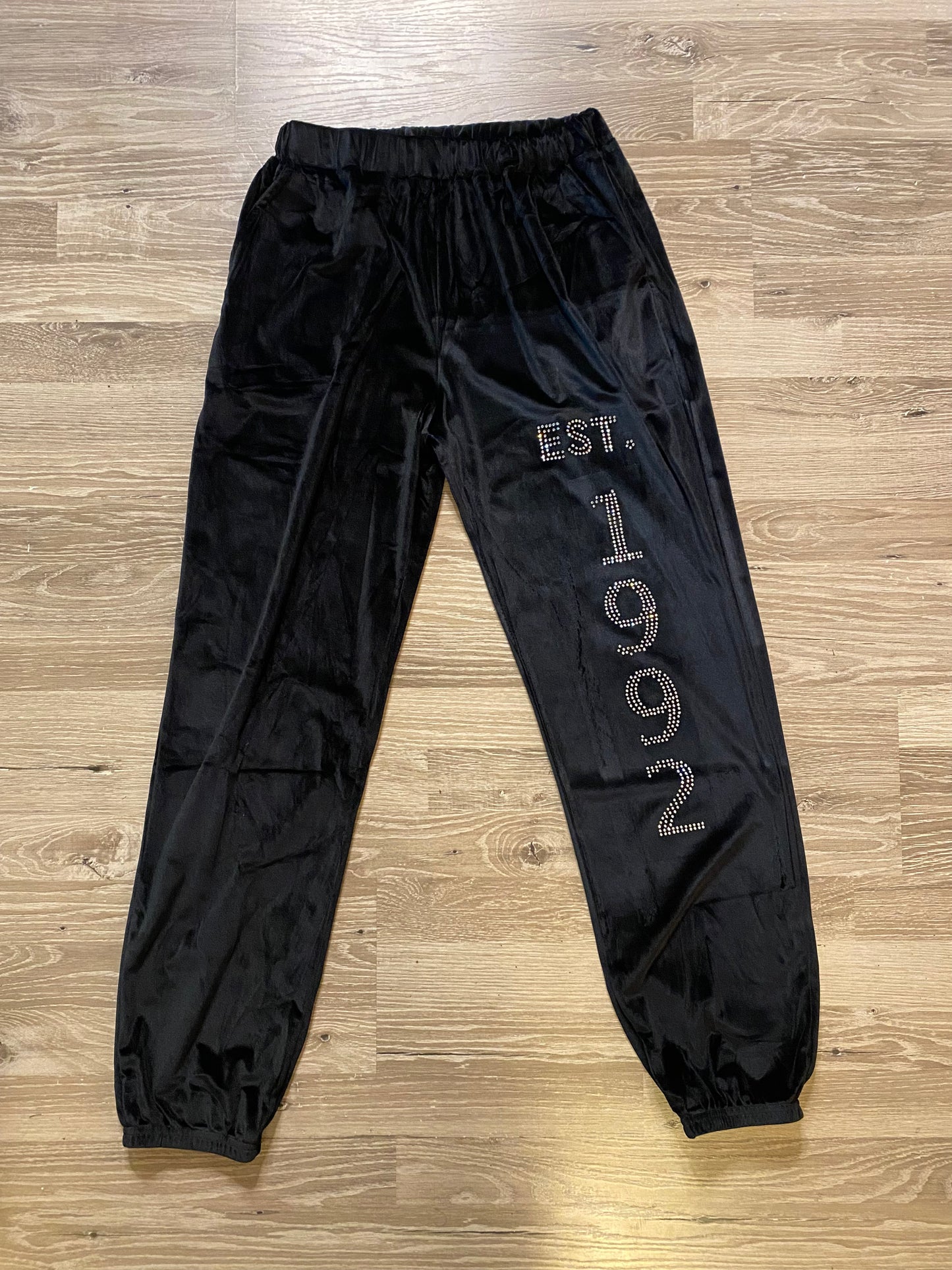 Rhinestone Velour Track Suit (Custom)