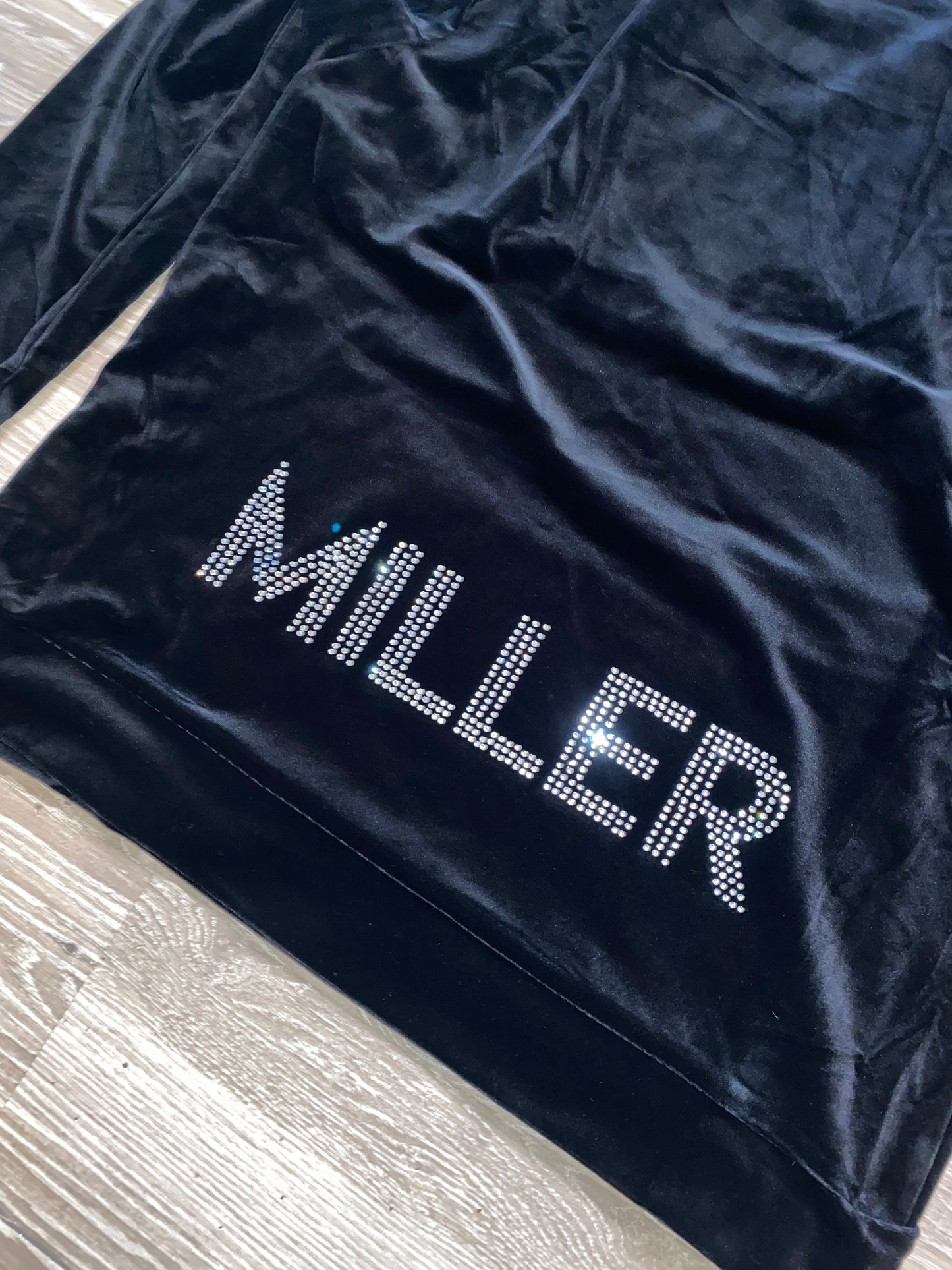Rhinestone Velour Track Suit (Custom)