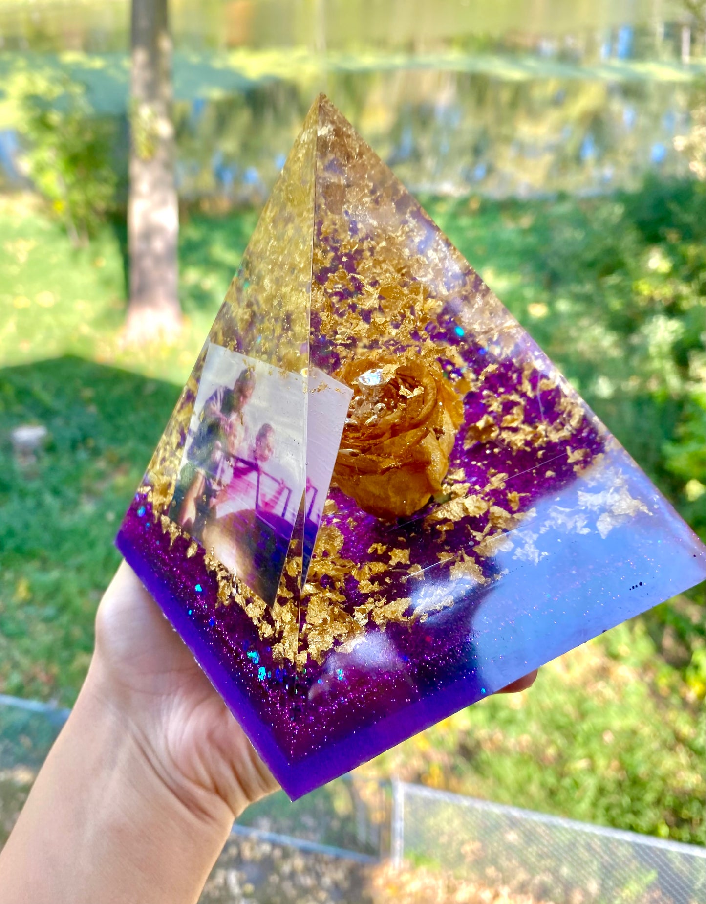Resin Pyramid | Custom | Memorial and Wedding Pyramid