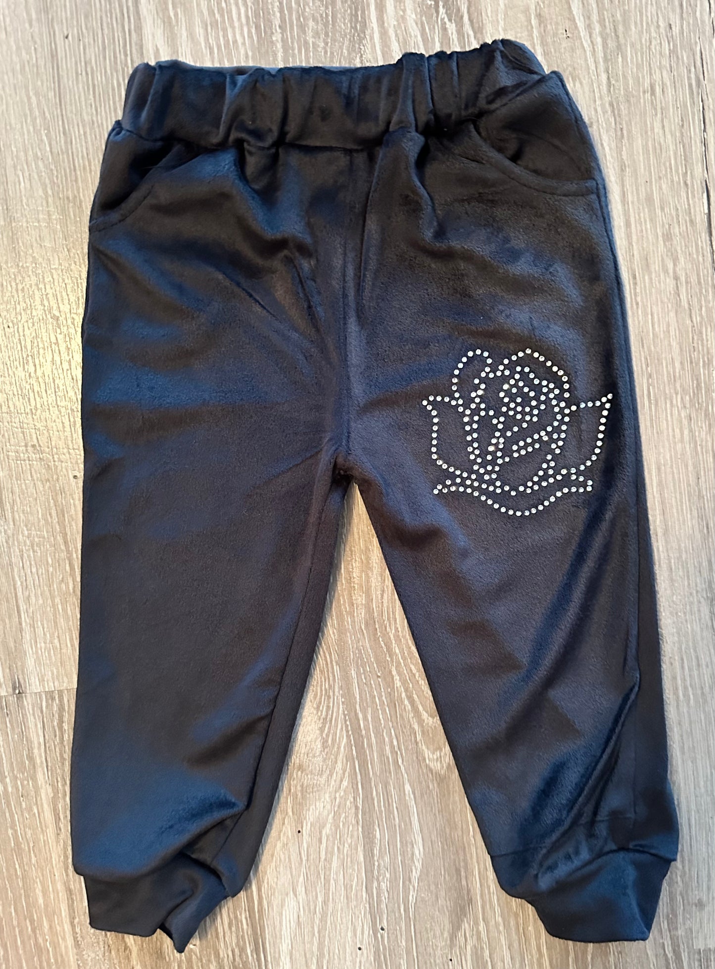 Rhinestone Velour Track Suit (Custom)