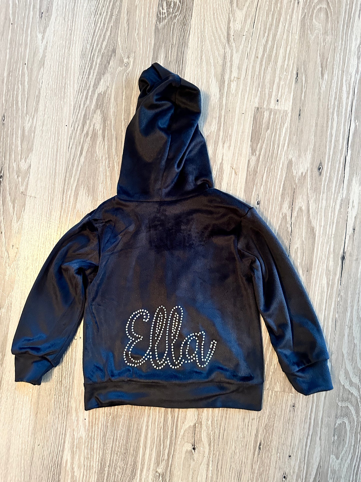 Rhinestone Velour Track Suit (Custom)