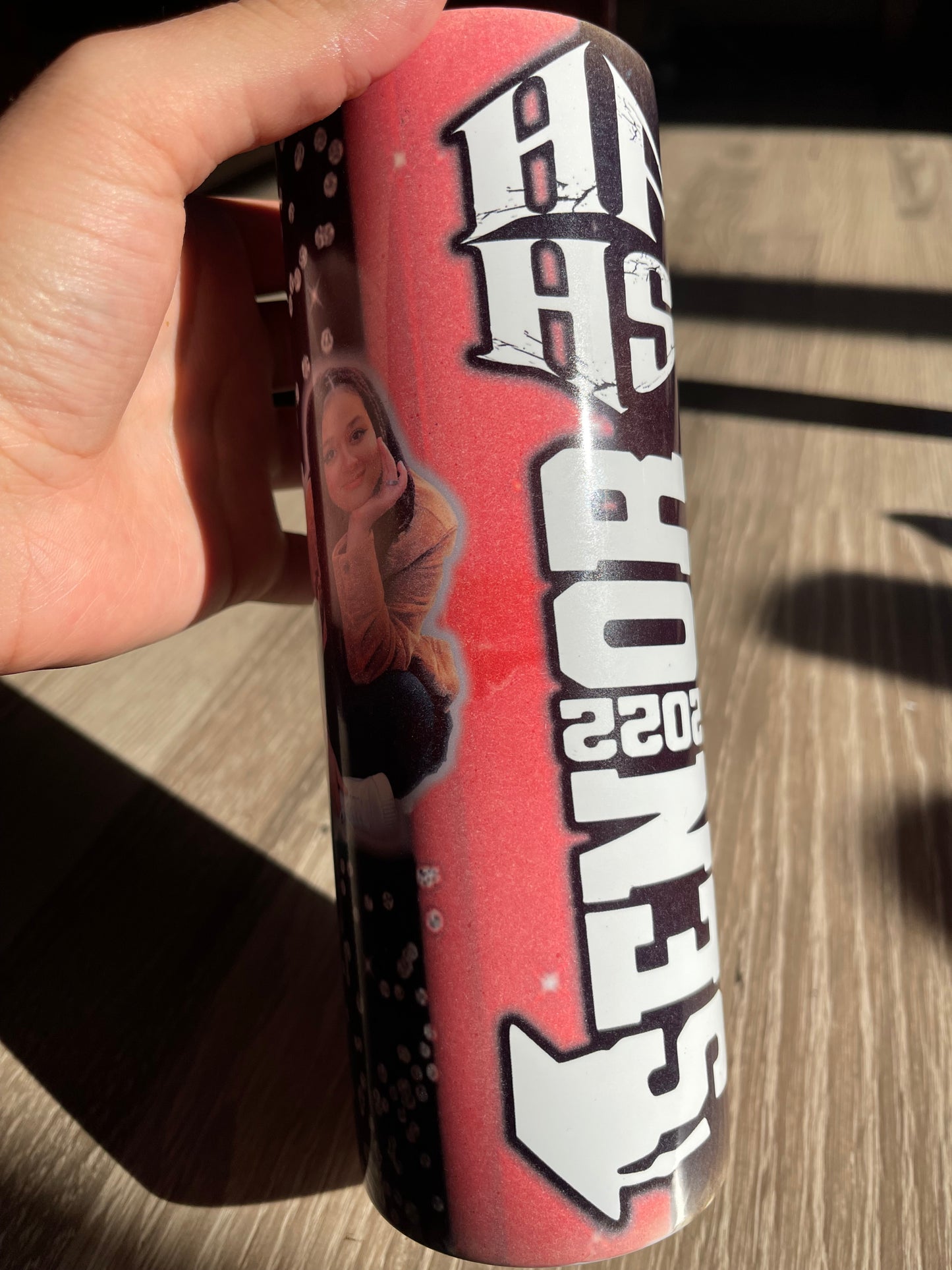 Personalized Stainless Steel Graduation Tumbler w/ Pictures (20oz Skinny)