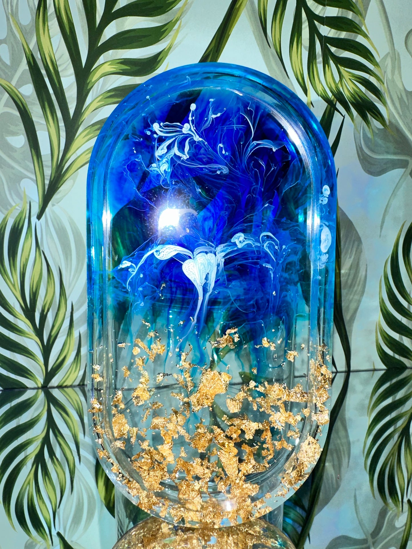 Blue Resin Trinket Tray