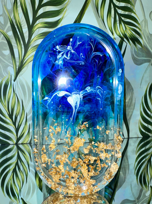 Blue Resin Trinket Tray
