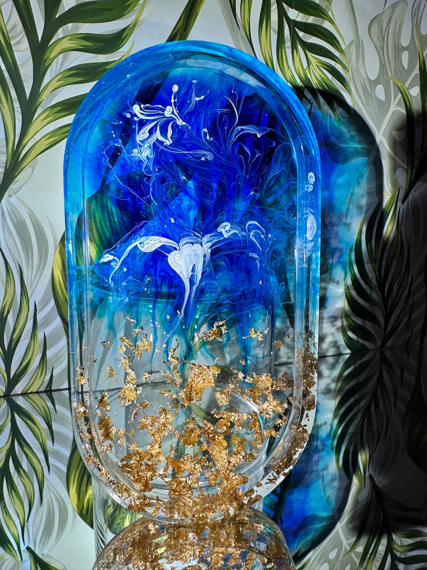 Blue Resin Trinket Tray