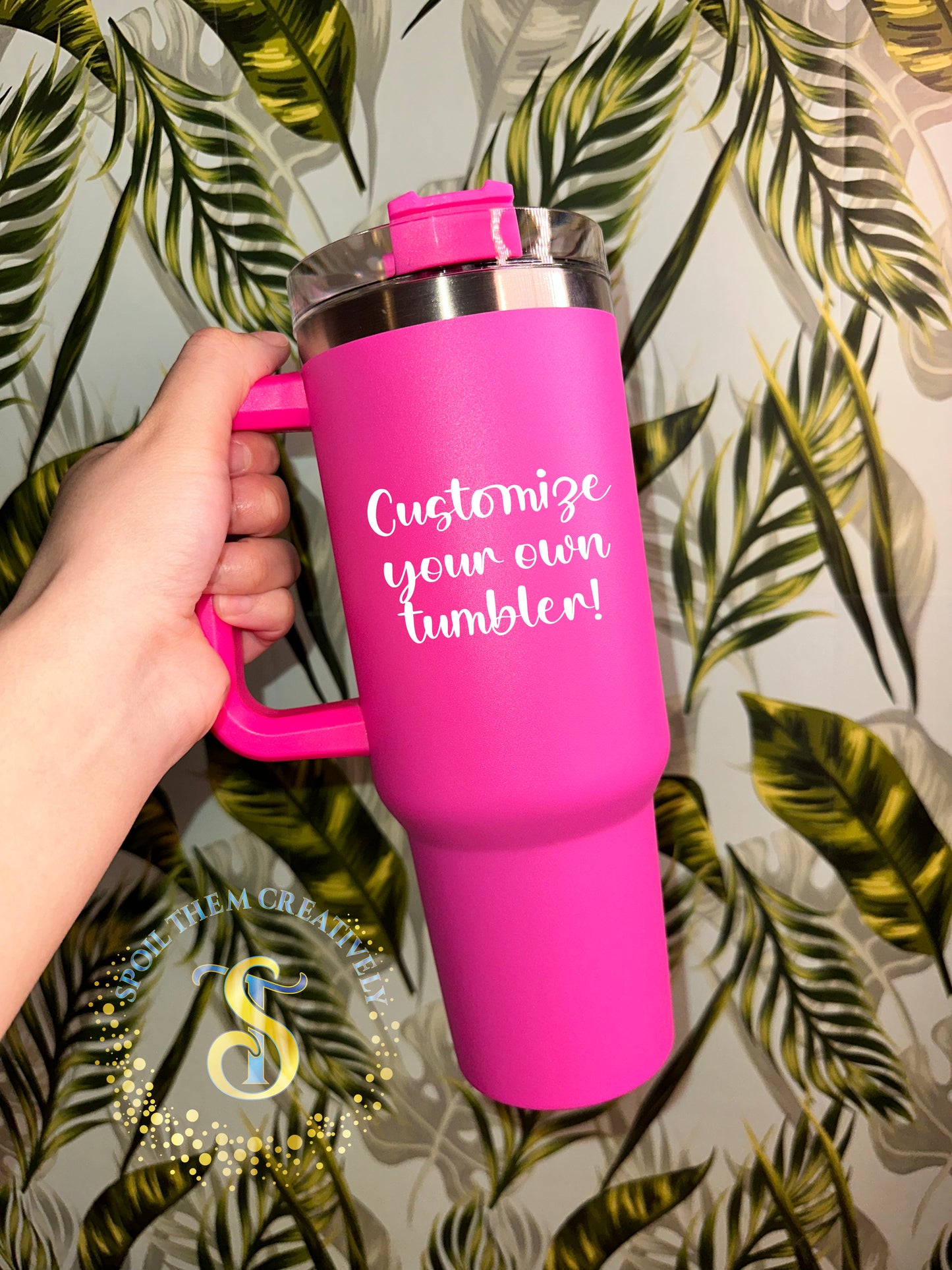 Customize a 40oz Tumbler w/ Handle