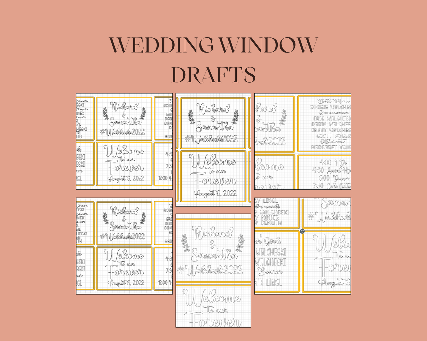 Wedding Window Lettering ONLY | Vinyl Decal for Wedding Displays | DIY Wedding Display