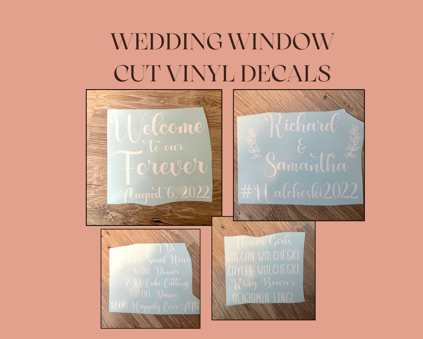 Wedding Window Lettering ONLY | Vinyl Decal for Wedding Displays | DIY Wedding Display