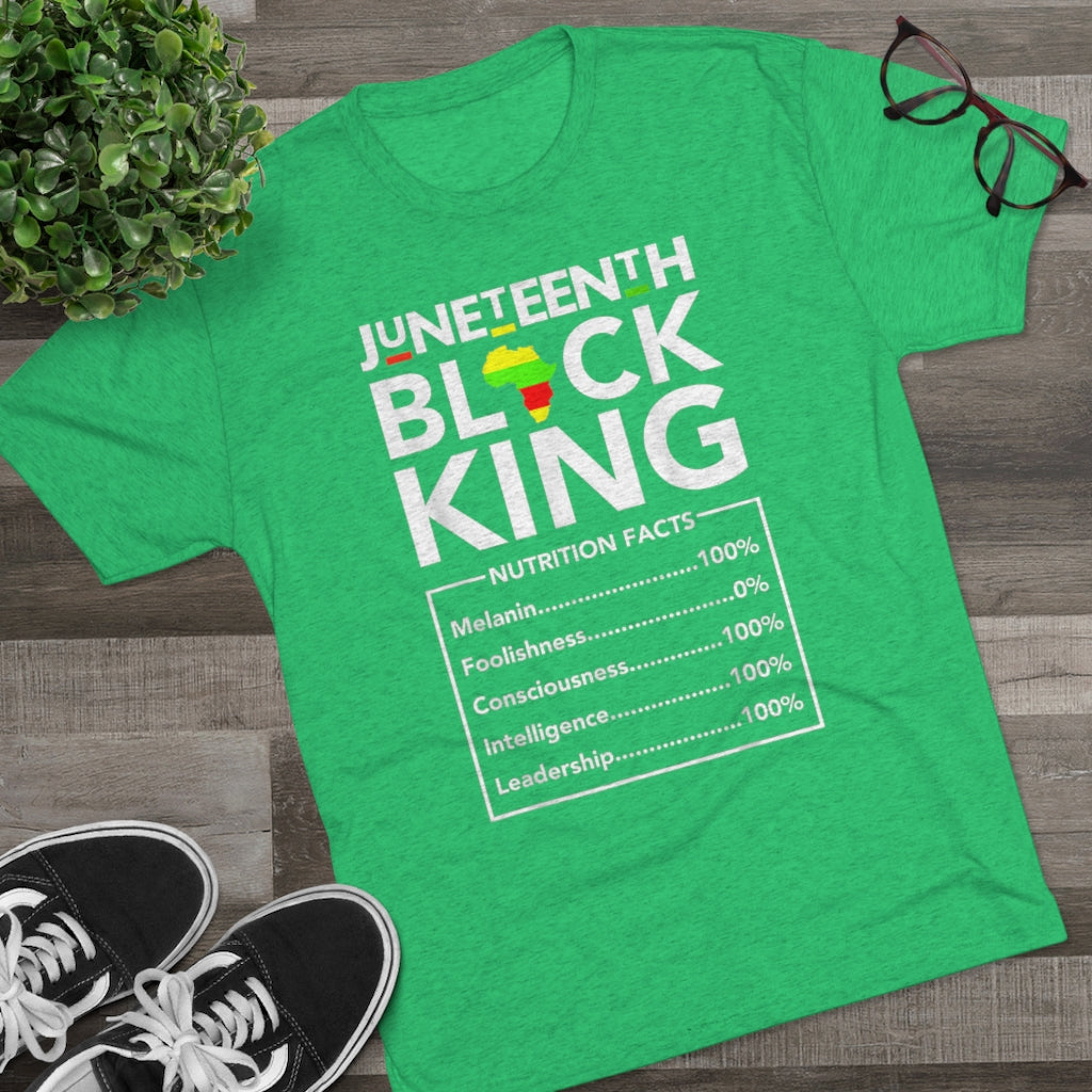 Juneteenth Black King Unisex Tri-Blend Crew Tee