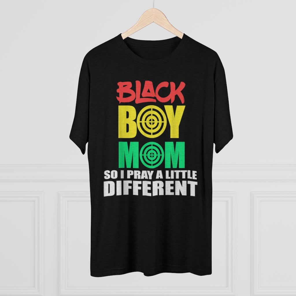 Black Boy Mom Unisex Tri-Blend Crew Tee