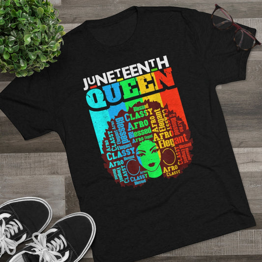 Juneteenth Queen Unisex Tri-Blend Crew Tee