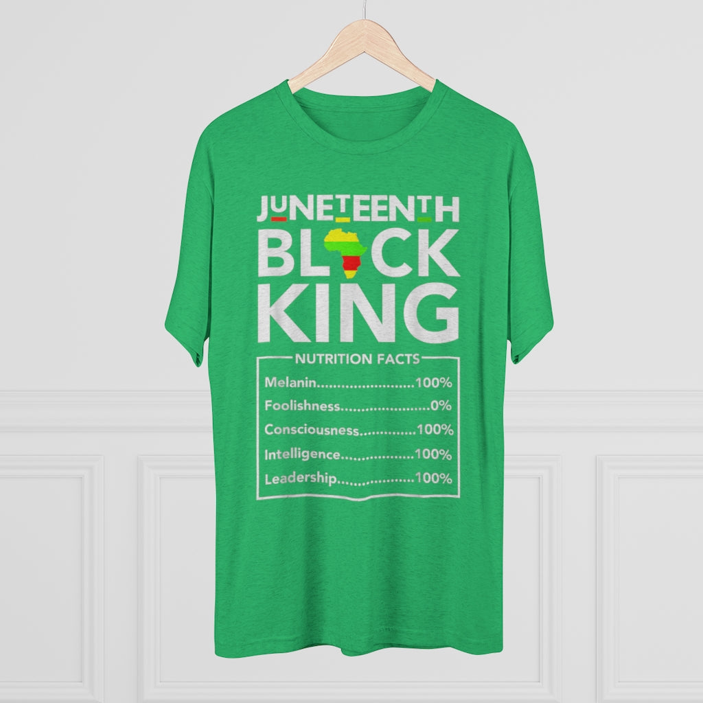 Juneteenth Black King Unisex Tri-Blend Crew Tee