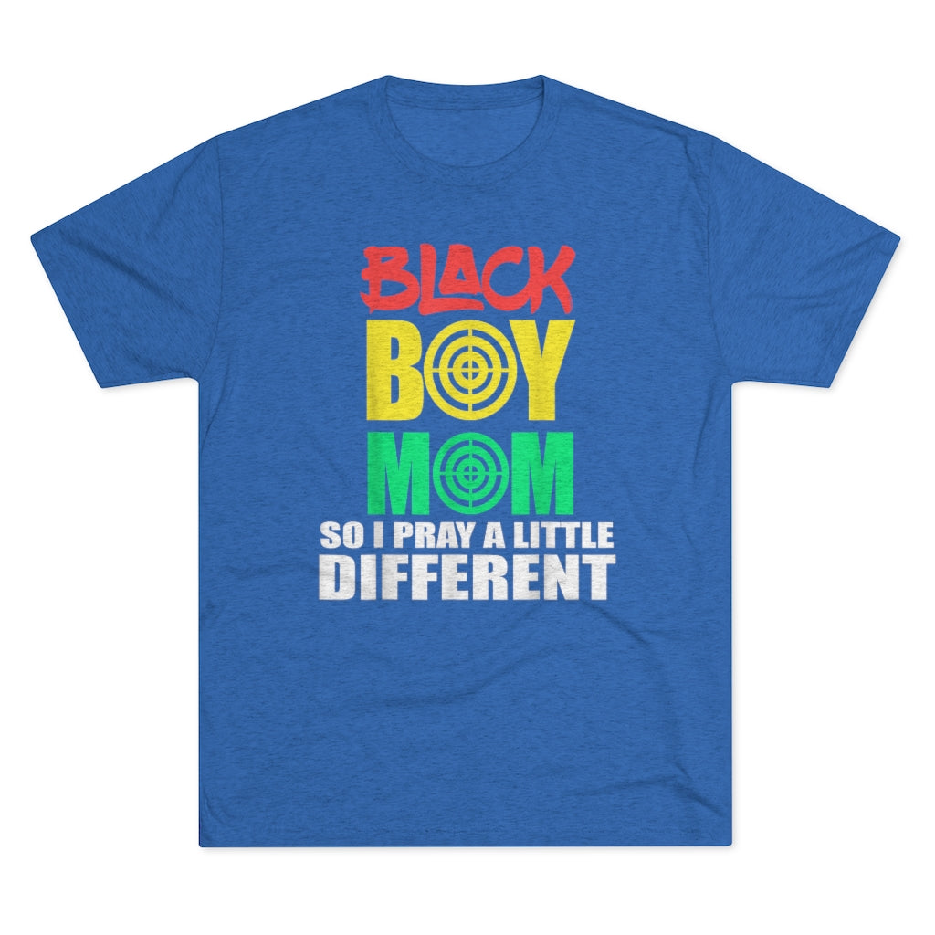 Black Boy Mom Unisex Tri-Blend Crew Tee