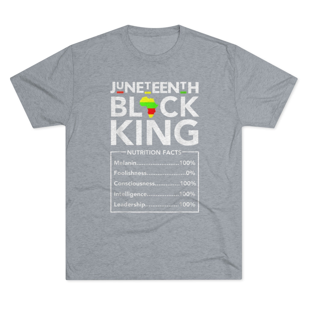 Juneteenth Black King Unisex Tri-Blend Crew Tee