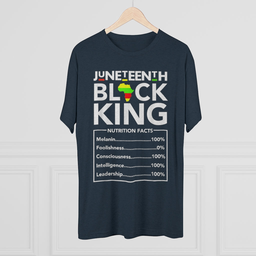 Juneteenth Black King Unisex Tri-Blend Crew Tee