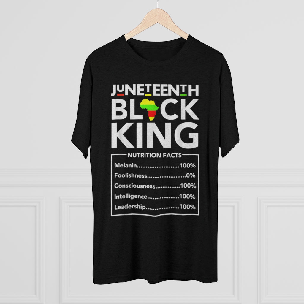 Juneteenth Black King Unisex Tri-Blend Crew Tee