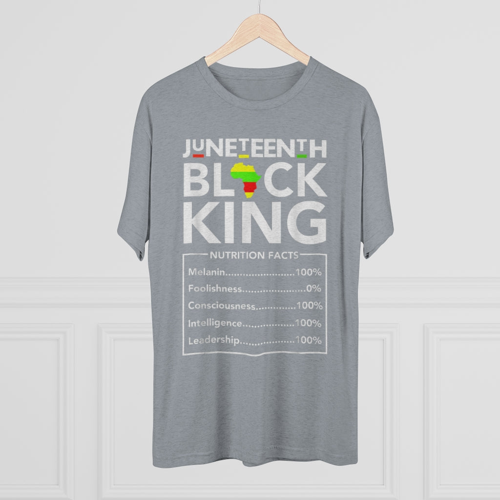 Juneteenth Black King Unisex Tri-Blend Crew Tee