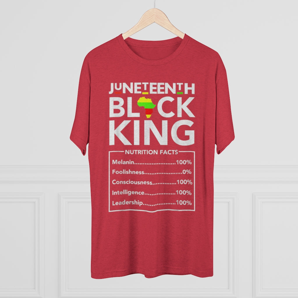 Juneteenth Black King Unisex Tri-Blend Crew Tee