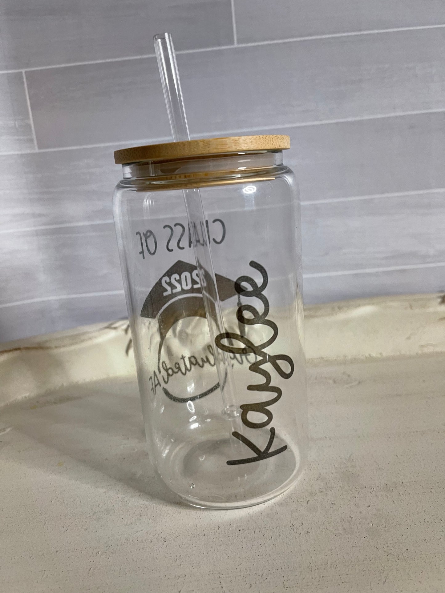 Personalized Graduation Beer Glass Cup (18oz)