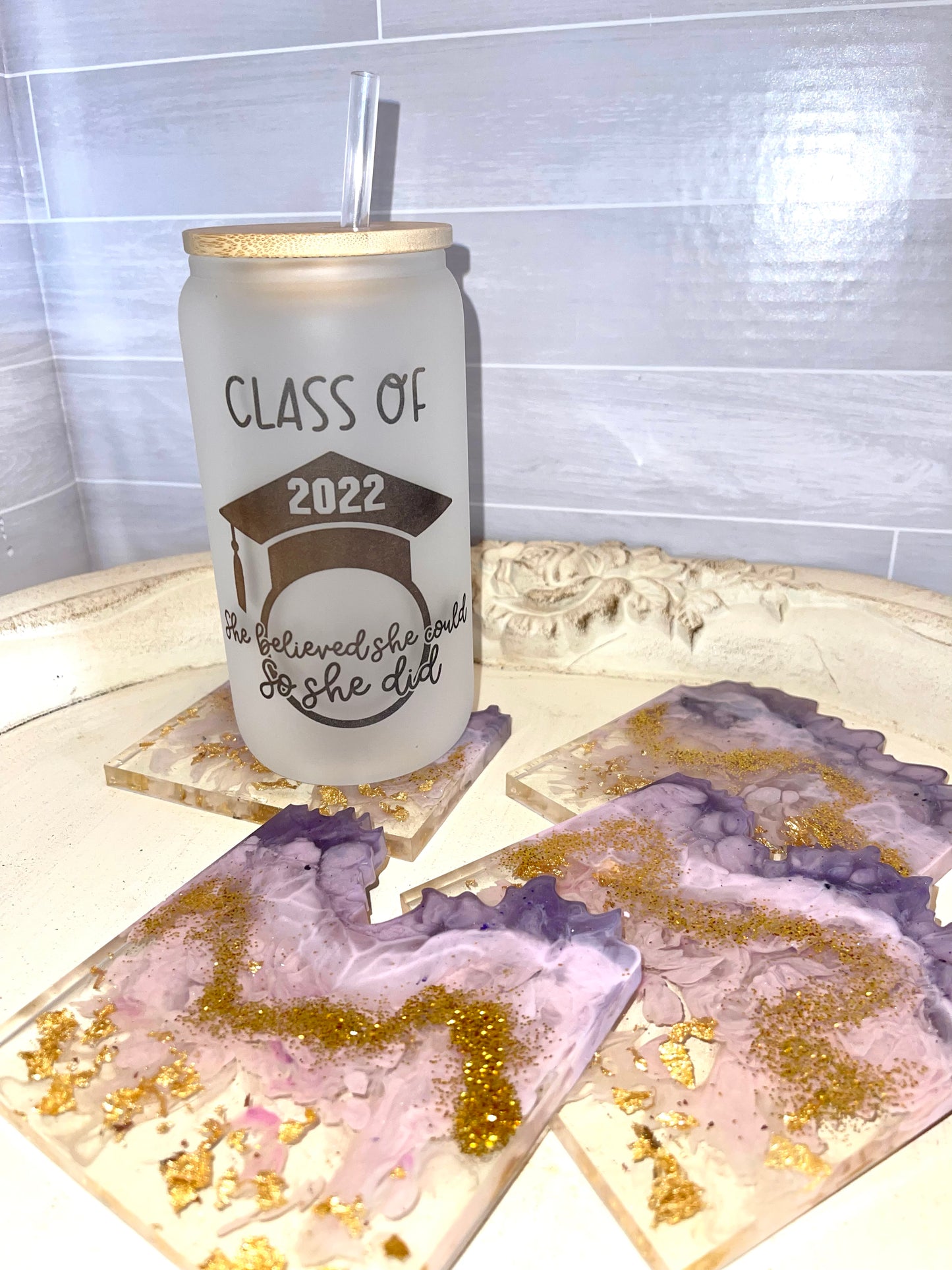Personalized Graduation Beer Glass Cup (18oz)