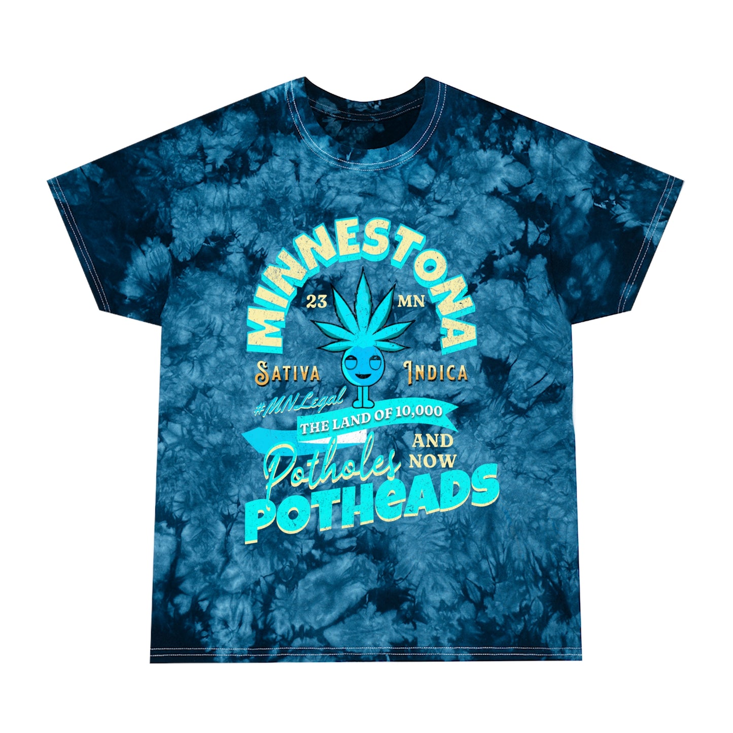 Land of 10,000 Potheads | Minnesota Legal Tie-Dye T-Shirt