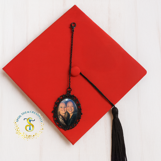 Black Photo Tassel Charm for Graduation Cap