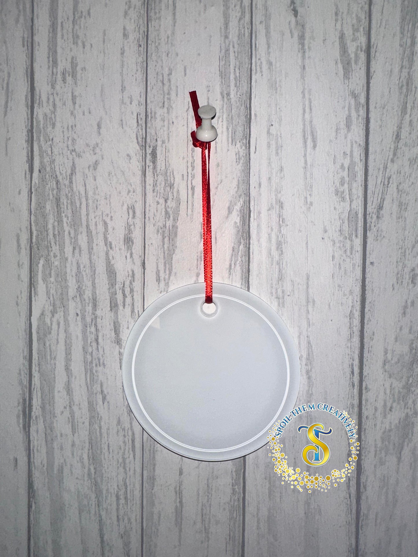 Glass Christmas Ornament (Circle Shape)