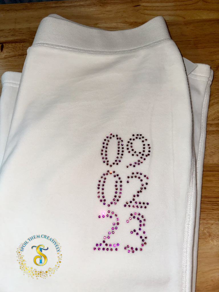 Custom Rhinestone Velour Track Suit